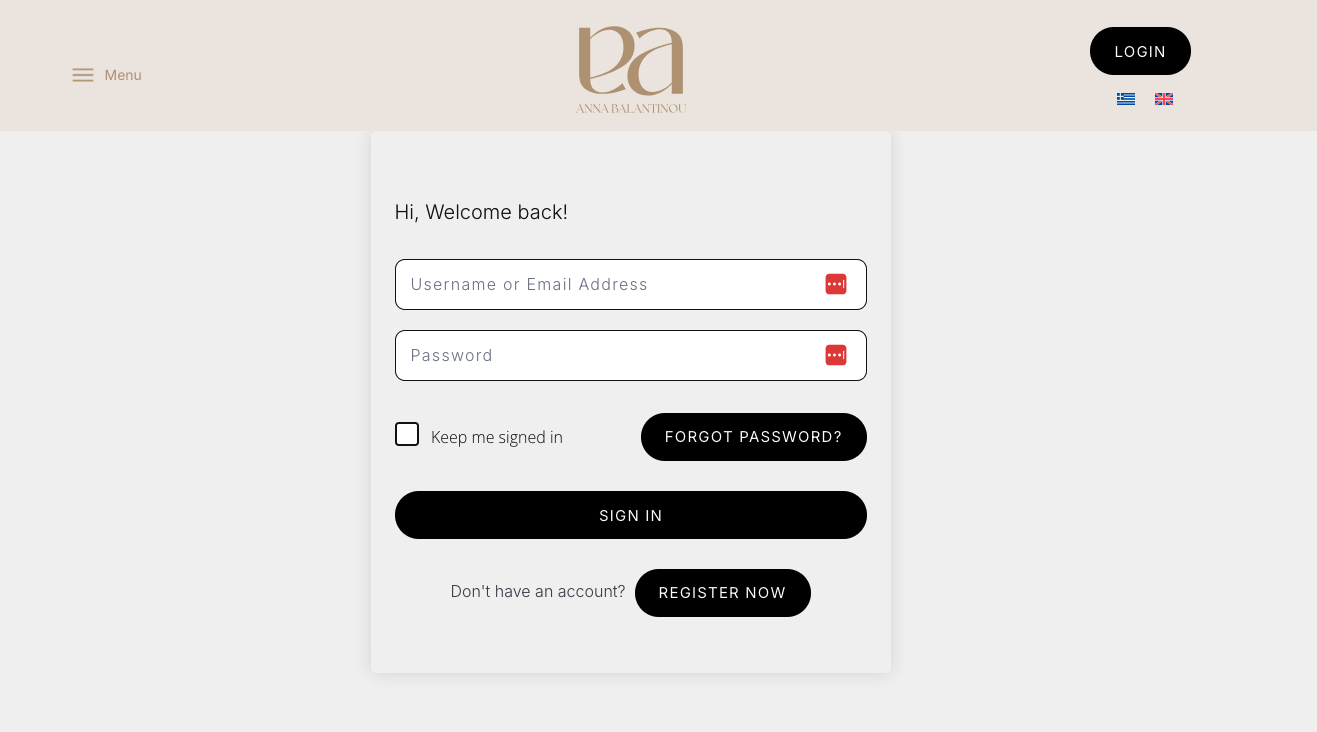 LOGIN button top right